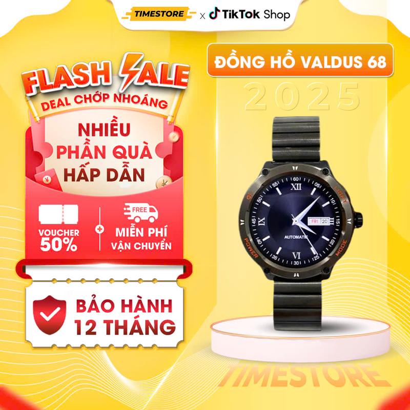 [ĐỘC QUYỀN VBB] Đồng hồ thông minh VALDUS TM 68 chống nước 3ATM, đi bơi đi tắm thoải mái, nghe gọi Bluetooth, phong cách thể thao, la bàn,  pin sử dụng 10 ngày Smartwatch KO DÙNG SIM