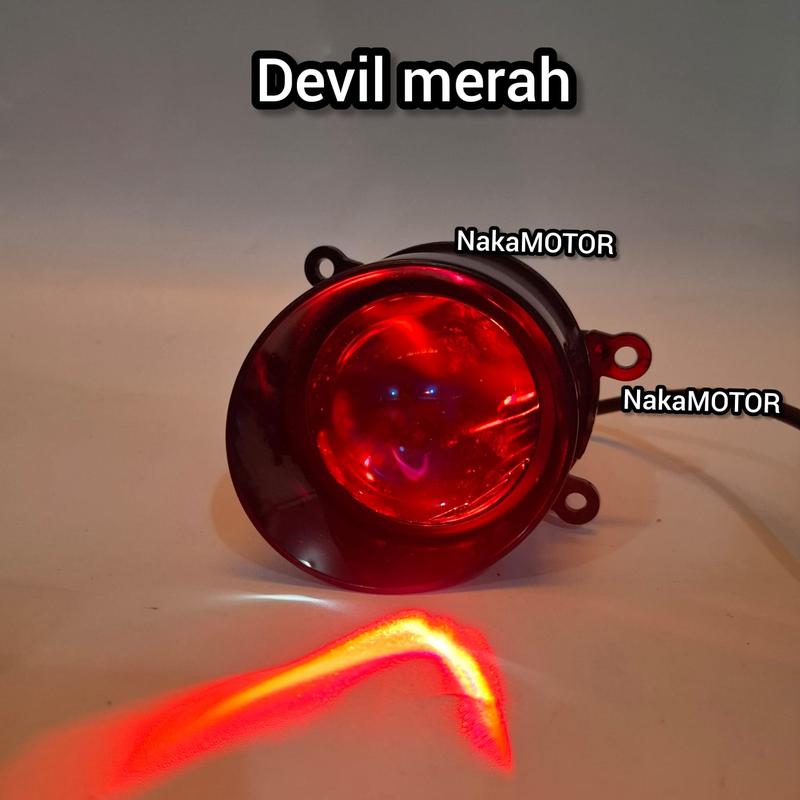 IBRIGHT SEPASANG Lampu Foglamp Biled 3 Inc C990 Devil Eye New Upgrade For Toyota Dan Honda Bonus Brecket Universal 8