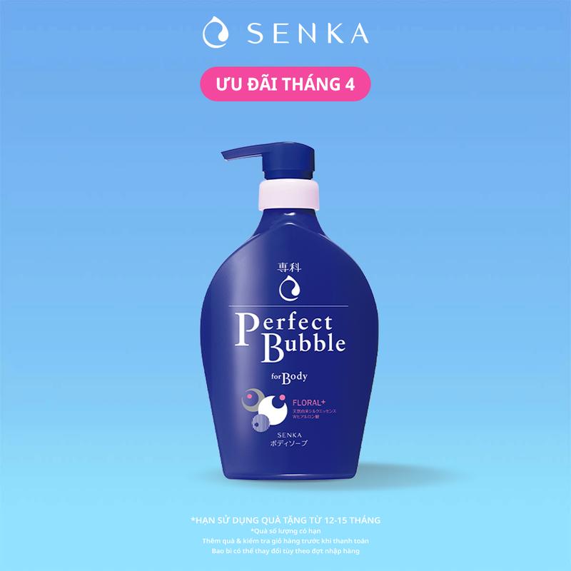[SENKA] Sữa tắm dưỡng ẩm hương hoa linh lan và hoa nhài SENKA PERFECT BUBBLE FOR BODY FLORAL PLUS N 500ML