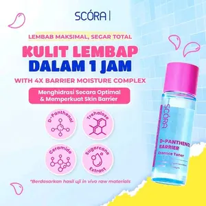 Scóra D-Panthenol Barrier Essence Toner - Kulit Lembap Dalam 1 Jam dengan 4X Barrier Moisture Complex & Ceramide