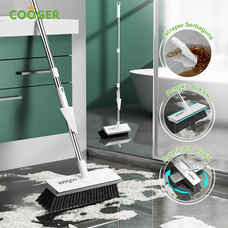 COOGER Electric Sikat Lantai Kamar Mandi 3IN1 Dengan Wiper Serbaguna Untuk Segala Jenis Lantai 8