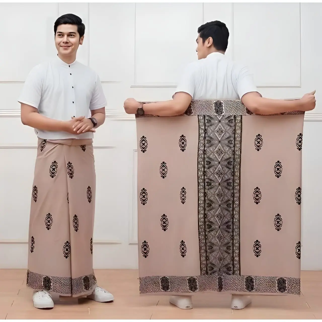 Sarung Batik Rayon Printing/Sablon Motif Sarwon (Sarang Tawon)