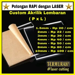 AKRILIK Lembaran CUSTOM / Akrilik bening / Acrylic Warna / Acrylic Custom