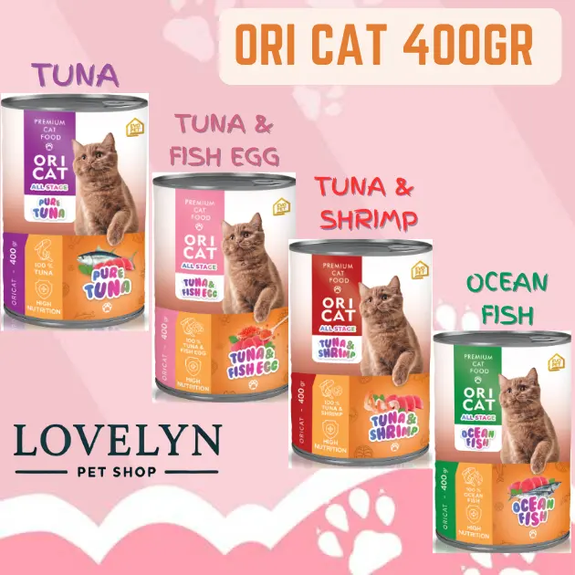 Makanan Kucing Basah ORI CAT wet food kaleng 400gr adult / kitten ORICAT