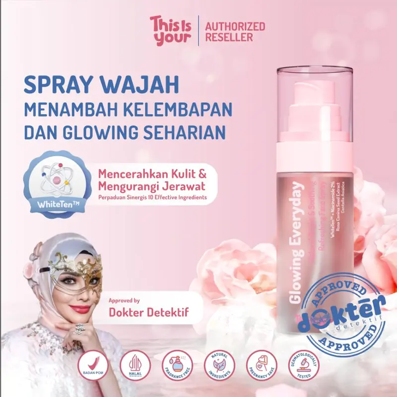 [DOKTIF APPROVED] This is Your Glowing Everyday Shooting Refreshing Face Spray 75ml Whiteten Niacinamide 2% Centella Asiatica 0