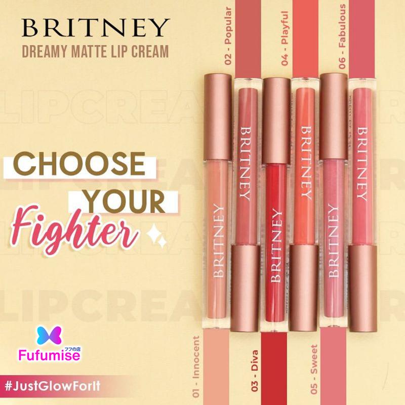 Purbasari BRITNEY Dreamy Matte Lip Cream  (BPOM) Bibir Lipstick 6
