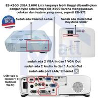 Gambar Proyektor EPSON EB-X600 EBX600 EB X600 XGA 3LCD 3600 Lumens TKDN Split Screen VGA HDMI Garansi Resmi - X600 dari Mall IT Medan Kota Medan 4 Tokopedia