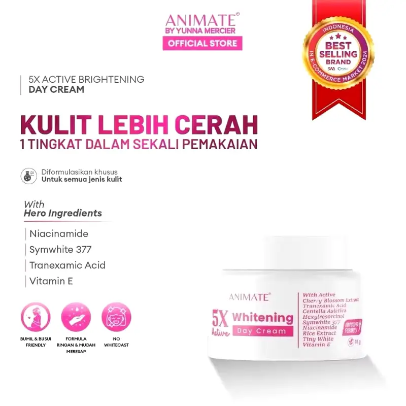 ANIMATE Day Cream Animate 5x Active Whitening Series  - Animate whitening cream 0