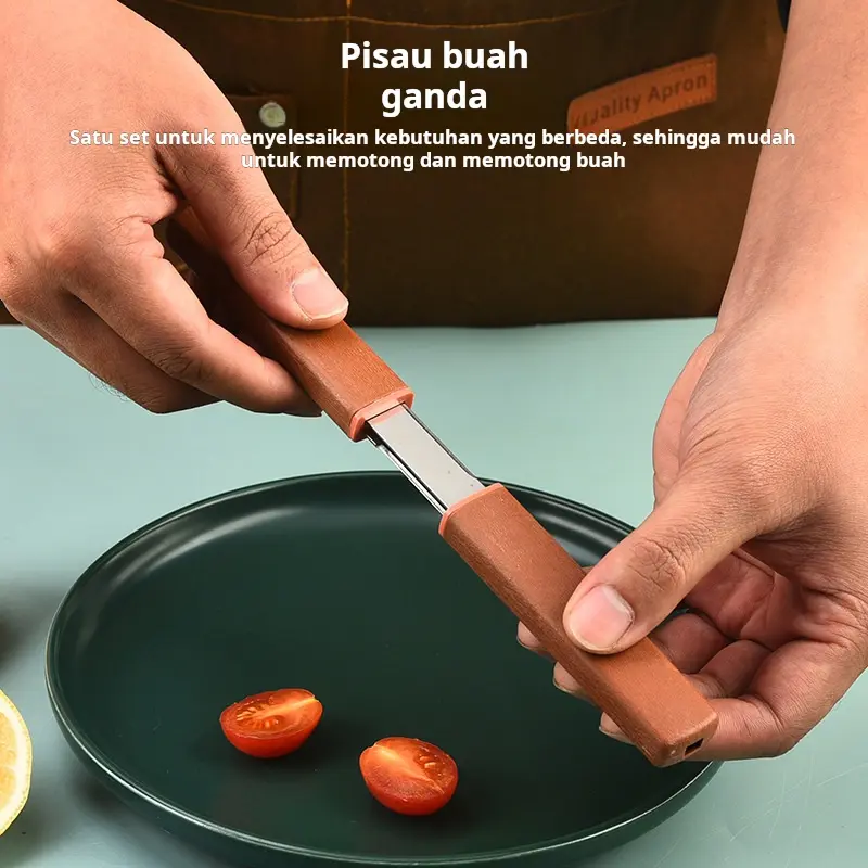 Itik mandarin dan bermata dua digunakan untuk memotong daging menggunakan pisau lipat ganda yang mudah dibawa ke luar 2