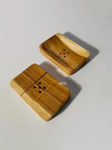 wooden soap holder tempat sabun batang kayu jati eco friendly