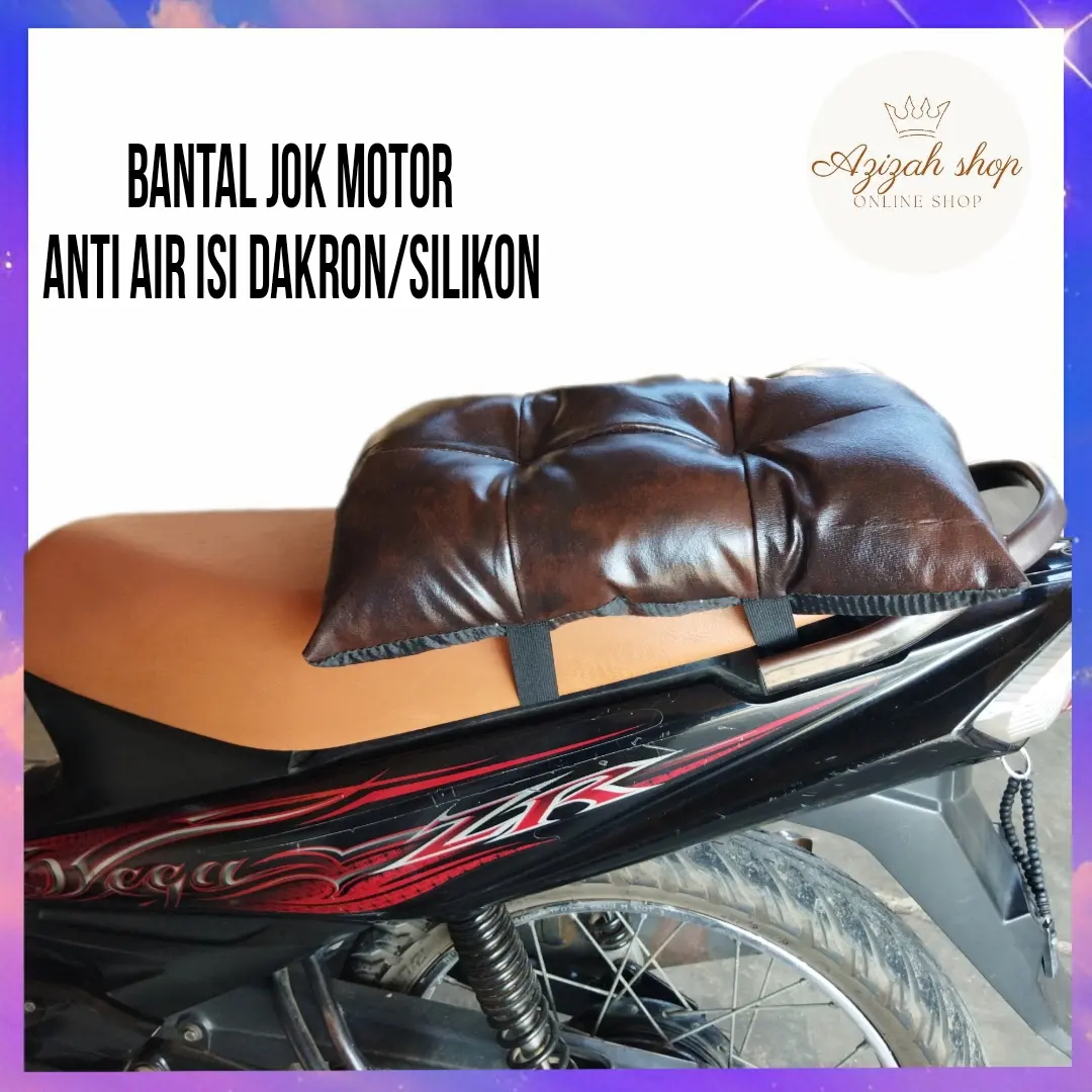 bantal jok motor anti air isi dacron/silicon yang empuk dan nyaman untuk  Kendaraan di lengkapi karet