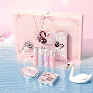バレエメイク ギフトセット、リップグロス・パウダーハイライター・アイシャドウパレット、ギフト向け化粧品キット、バレンタインデー／クリスマス プレゼント #トップス