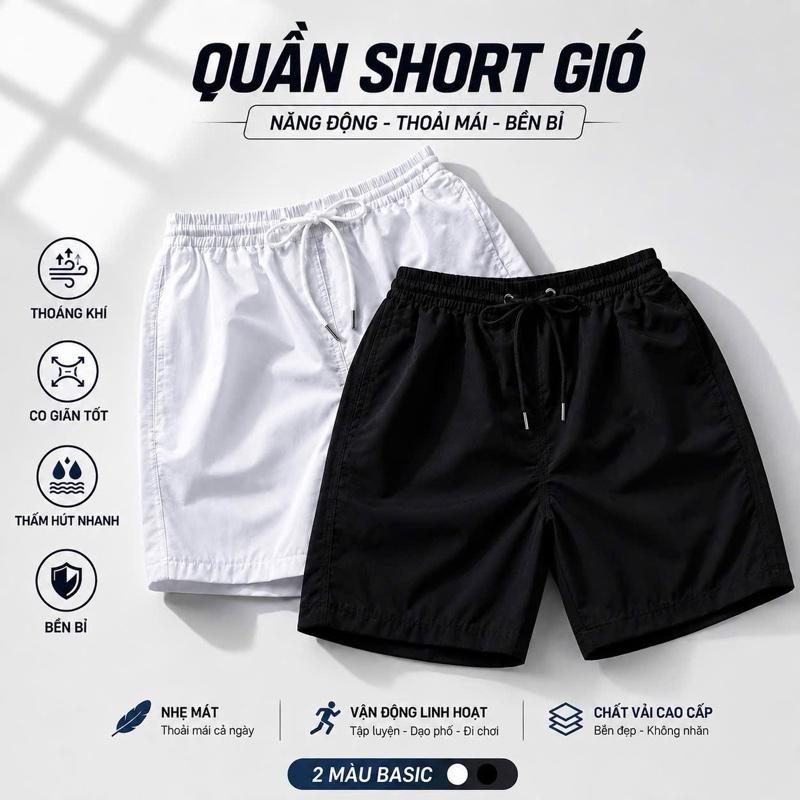 Quần đùi thể thao nam chất liệu gió giãn,quần sooc nam dáng ngắn thích hợp chạy…