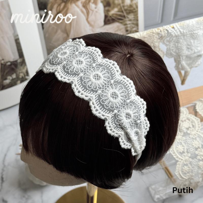 Miniroo Bando Bandana Renda Karet Nilon Anak Perempuan Korea Merry 4