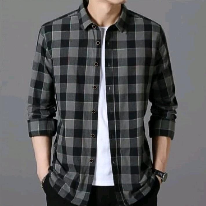 PROMO KEMEJA FLANEL LENGAN PANJANG HIGH QUALITY PREMIUM ORIGINAL BRAND UNISEX (PRIA & WANITA) UK M L XL Formal Lembut Nyaman Santai Kotak catur Distro Casual Motif baju kotak kotak pria kemeja  anak kemeja flanel formal baju hems  lengan panjang Keren 2
