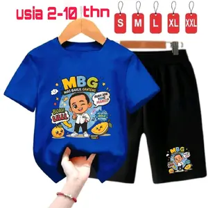 SETELAN KAOS ANAK LAKI LAKI MOTIF GAMBAR MBG BUAH Fashion