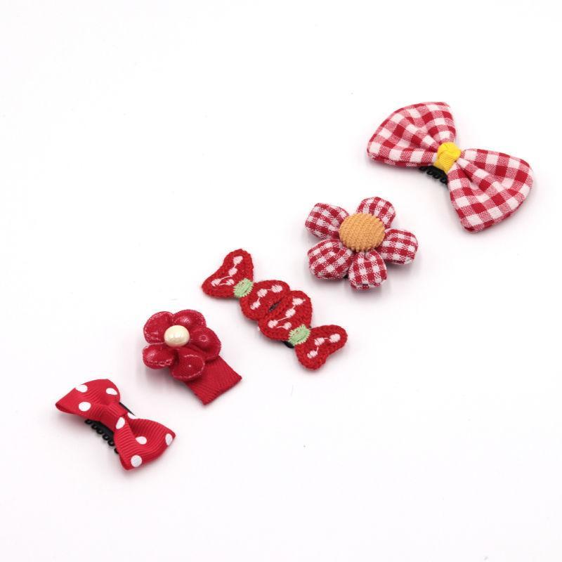 Product Introduction of Pet Dog Puppy Cat accessories cute hair clip / hair pin / fur clip Fruit Flower design 3