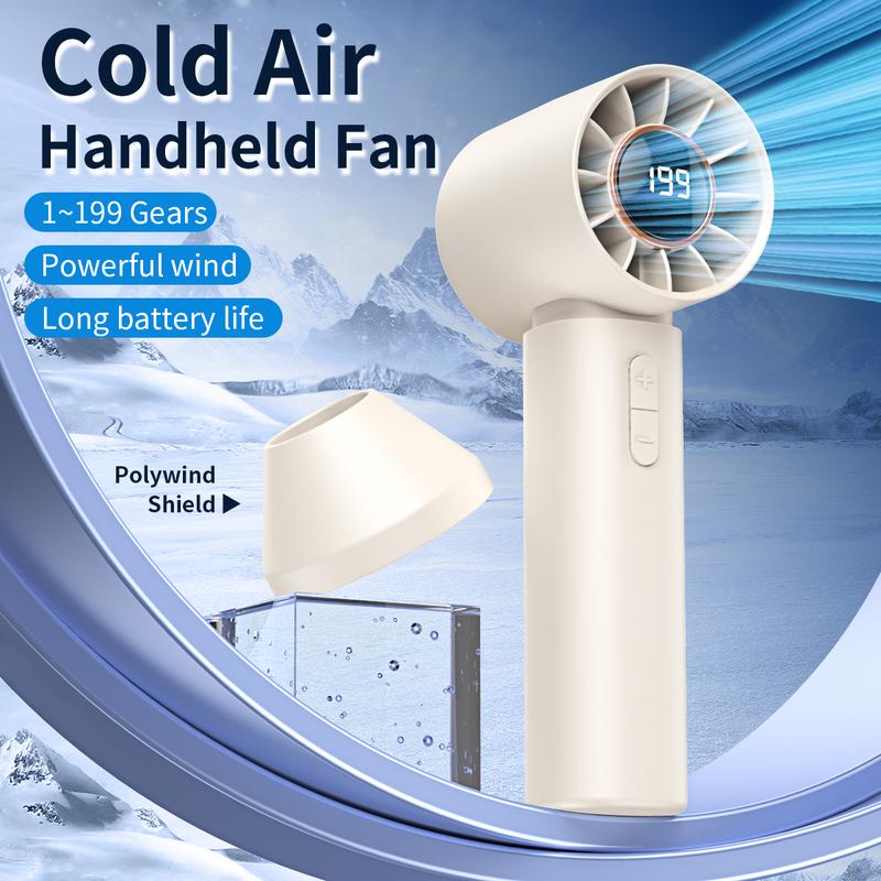 Quạt cầm tay tua bin tốc độ cao, pin dung lượng lớn, quạt tích điện mini 13.000 vòng/phút, gió siêu mạnh rất yên tĩnh 3