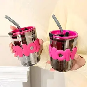 B (B19) GELAS MINUM KACA HOHO / SEDOTAN KACA + DUS / CUP KACA SIMPLE ELEGAN