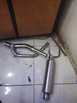 Product Review of Knalpot Racing DBS Bulat Foto Getgit Satria FU Karbu Satria F untuk Motorcycle dengan Diameter Leher 50mm Tabung from Y**a M**s 1