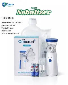 Nebulizer Portable set Lengkap Taff Omicron Biru & cairan ve-nto