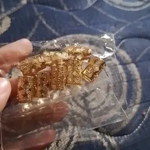 Clips 40 Pcs 10 Pcs Cincin Rambut Dreadlock Cuff Dapat Di Aplikasikan Klip Kepang Rambut Manik-Manik Aksessoris Rambut Headwear Wanita Remaja Dewasa Anak-anak Hiasan Rambut Hijab Clips Besi Gold Pelapis Logam Clips Trand Clips Poni Hair Jewerly For Women