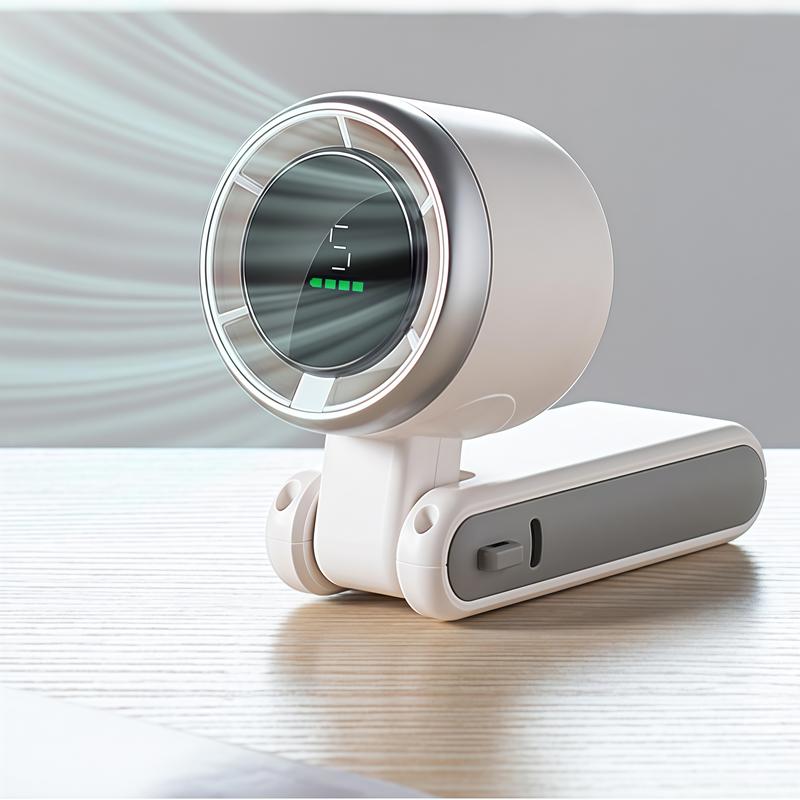 Quạt cầm tay Turbo không cánh 2025 - Làm mát siêu tốc pin 4-20h sạc nhanh USB-C êm 25dB - Dùng cho văn phòng ktx du lịch - Tặng kèm dây đeo máy quạt cầm tay mini