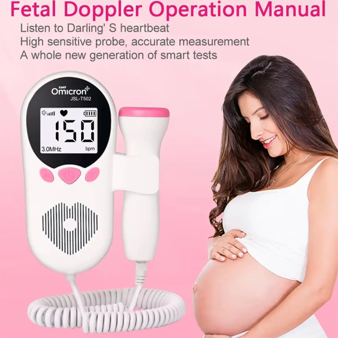 TaffOmicron Alat Deteksi Jantung Janin Fetal Doppler Heartrate Monitor U8-25  pendeteksi jantung bayi