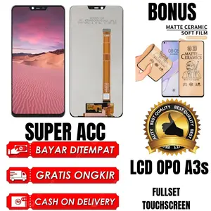 LCD TOUCHSCREEN OPO A3s FULLSET ORIGINAL + ANTIGORES