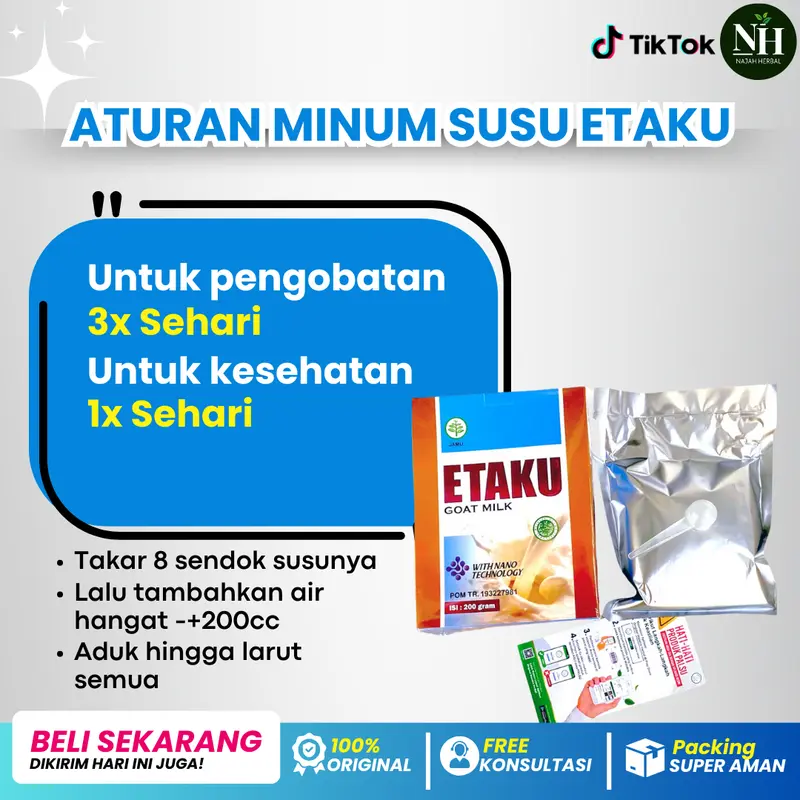 Etaku Bantu Atasi Patah Tulang, Pemulihan Tulang Patah, Tulang Retak, Pengeroposan Tulang, Pengapuran Tulang, Osteoporosis, Fraktur, Kesehatan Tulang, Dan Banyak Lagi, Sudah Terdaftar di BPOM dan HALAL MUI, 100% ORIGINAL, 100% Kambing Etawa Asli 3
