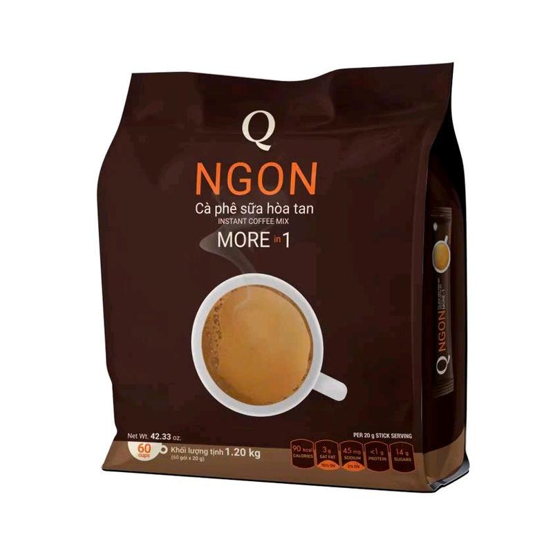 1 bịch cà phê trần quang NGON có 60 gói nhỏ 20gram Coffee cà phê