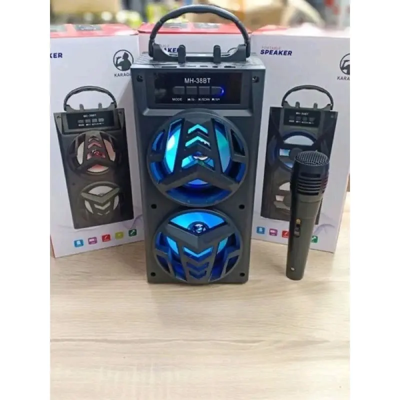 speakar bluetoot karaoke full bass gratis mic salon aktif brsar wireless 5
