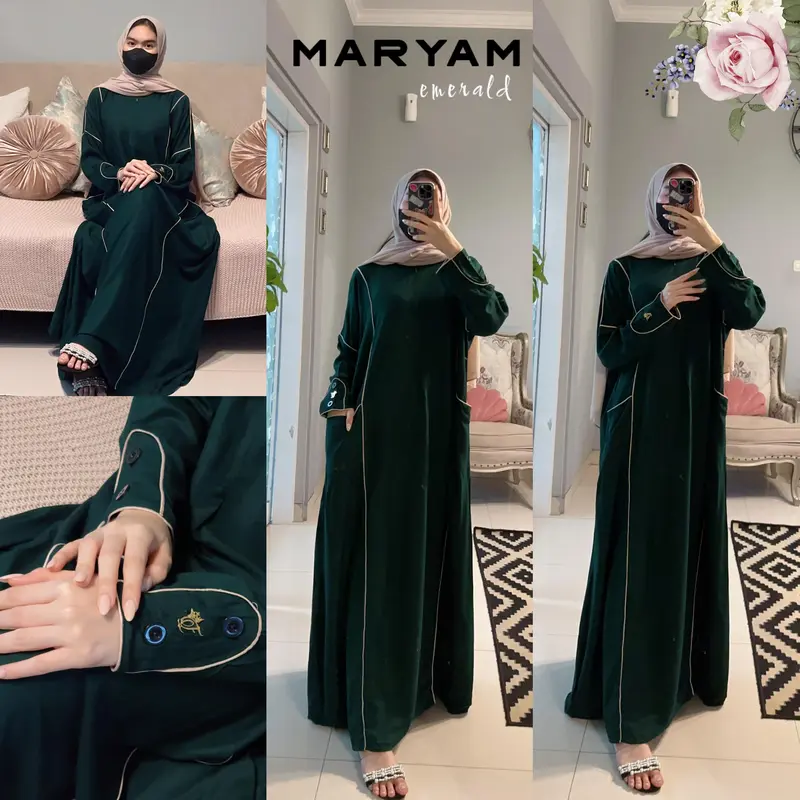 MARYAM Abaya Twill Premium BY Fairuz Muslim Gamis 0