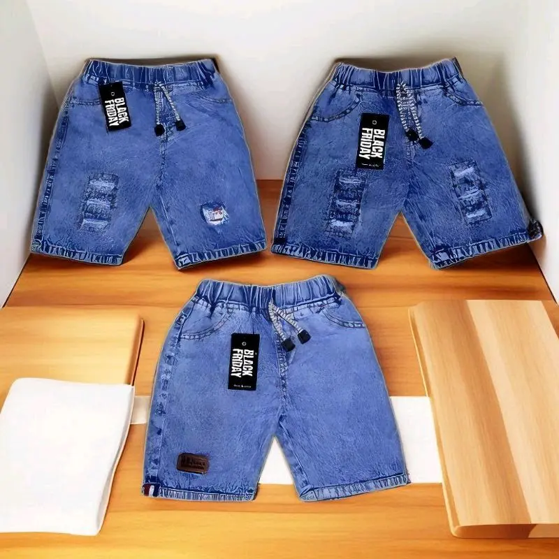 (PROMO) PAKET 3 PCS CELANA PENDEK JEANS ANAK ANAK USIA 1-8 TAHUN