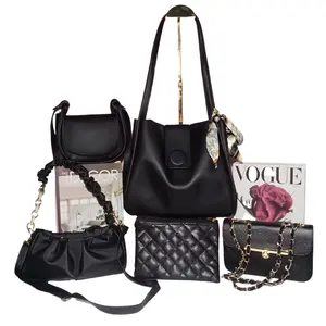 Paket Bundling isi 5 Pcs Tas Selempang Bahu Wanita Terkini Tali Bisa Di Atur Bahan Kulit Mimiso Premium