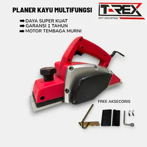 T-REX Planer Kayu TR-190 Multifungsi 400W Mesin Serut Kayu Super Kuat Motor Tembaga Murni Garansi 1 Tahun Free Akseoris