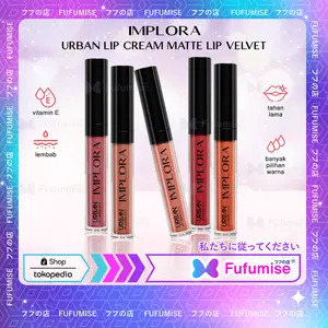 FUFUMISE | IMPLORA Urban Lip Cream Matte 20 Shades | Lip Matte Velvet Lipcream Lipstick Gloss Lipstik Waterproof