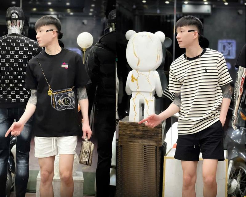    MUA ÁO CÓ QUÀ   Áo thun nam nữ tạo kiểu in túi mẫu boy phố mẫu đang hot  chất vải cotton lạnh co dãn thoáng mát -  Menswear Cổ 
