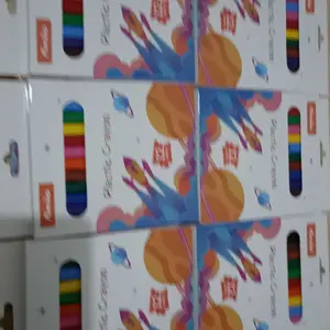 [READY] Aimilo Crayon Set Krayon Plastik 12/24 Warna Crayon Anti Air Dan Anti Patah Krayon Anti Kotor Dan Anti Patah Tidak Beracun