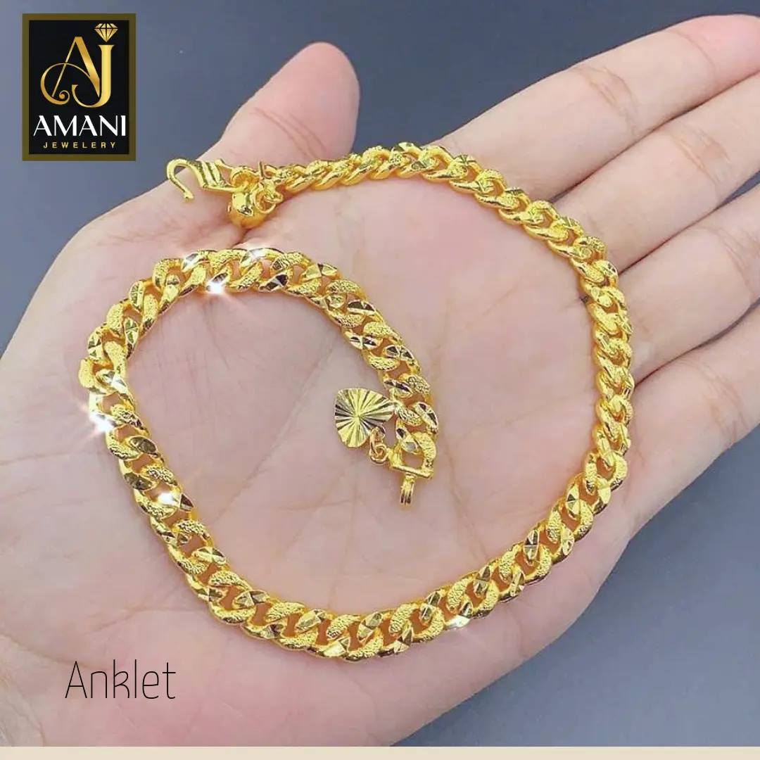 Gelang Kaki Emas Korea Cop 916 Rantai Kaki Sauh  Gold Plated anklet Jewelry Persis Original
