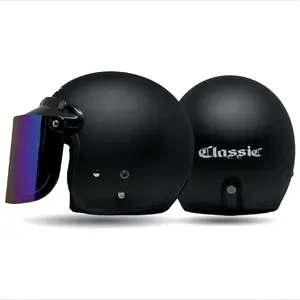 HELM BOGO RETRO CLASSIC DEWASA dengan Kaca Datar dan Cembung - Perlindungan Maksimal saat Berkendara Motorcycle Kacamata cewek