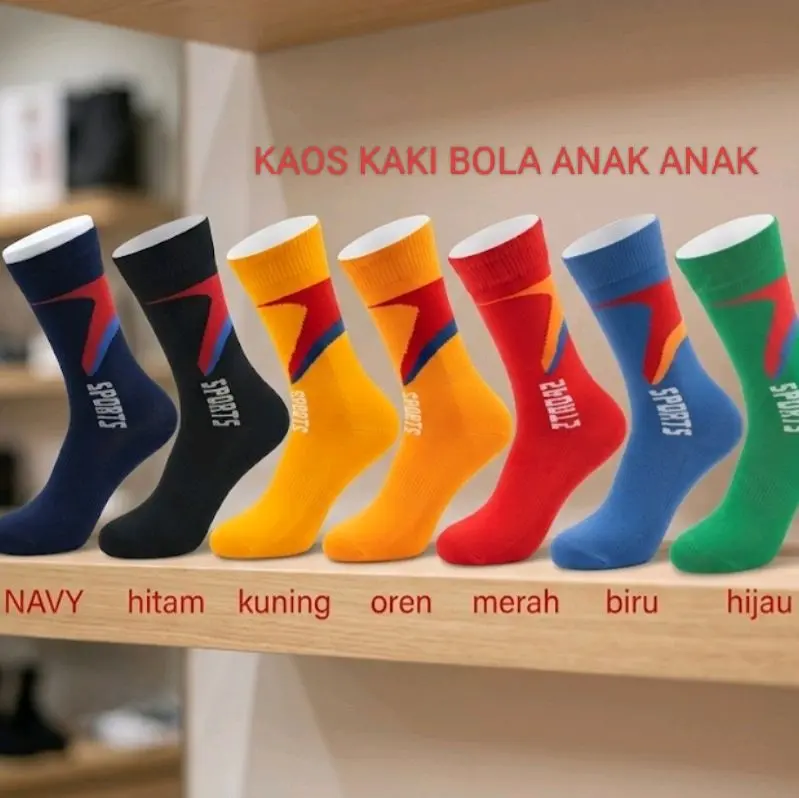 kaos kaki bola anak anak bahan Polyester nyaman dipakai sehari hari