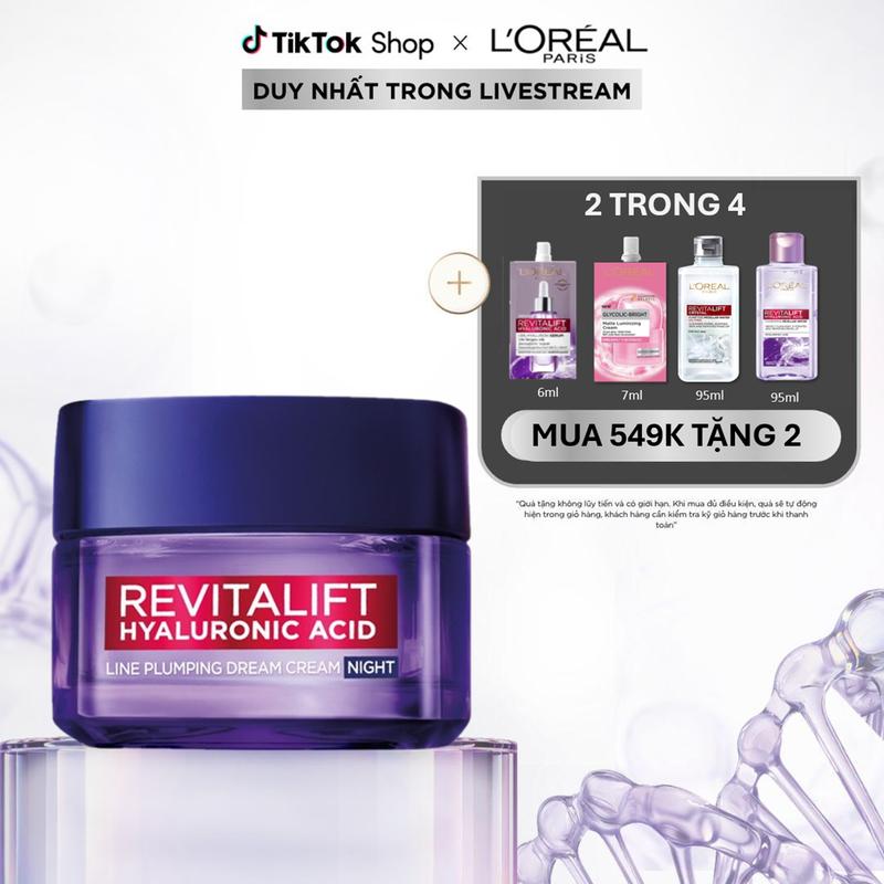 Kem dưỡng ban đêm Revitalift Line Plumping Dream Cream Night L'Oréal Paris 50ml