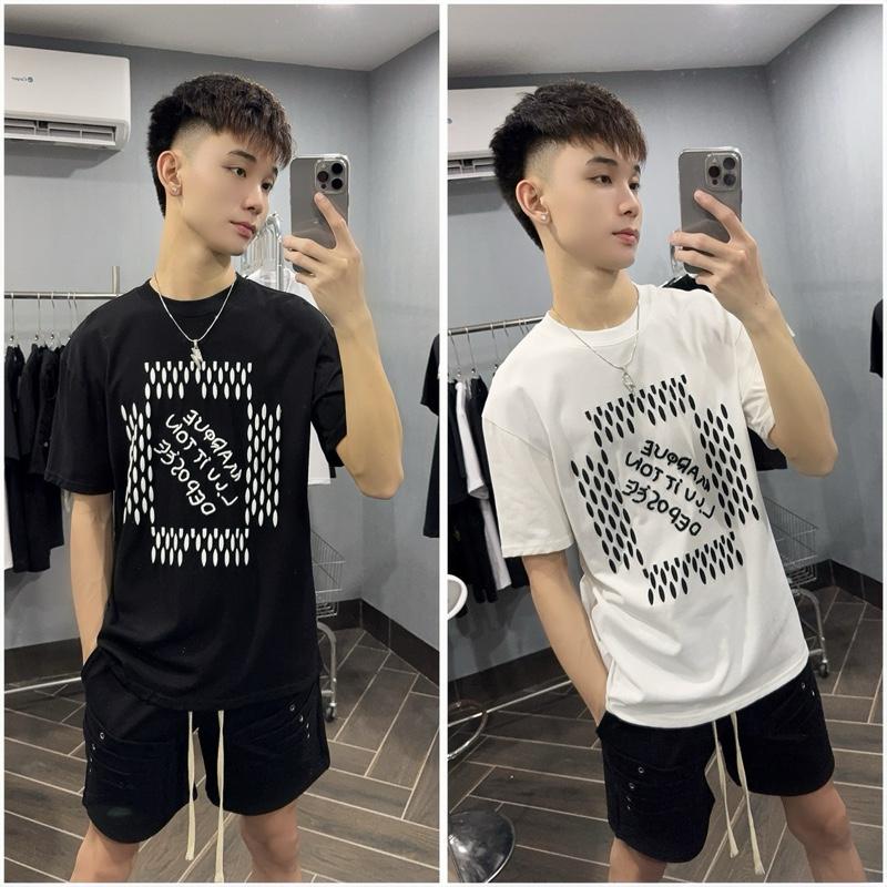 Áo Phông Luôn Vui Tươi Hoạ Tiết Full Thêu Nổi, Chất Vải Cotton Cao Cấp