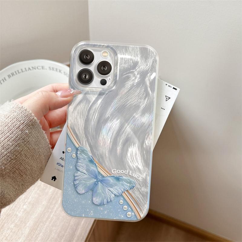 Shin Case Ốp Lưng iPhone Bướm Xinh Cao Cấp Chống Sốc Chống Bẩn Bảo Vệ Camera Viền Nhựa Dẻo Nhiều Màu Tương Thích iPhone 6/7/8/X/XS/XR/11/12/13/14/15/16/17/Pro/Max/Plus/Mini