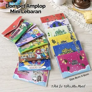 DOMPET AMPLOP KECIL EDISI LEBARAN NATAL IMPLEK ISI 12 PCS RANDOM MOTIF Wanita