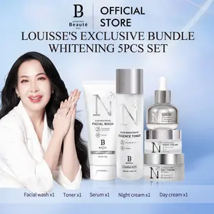 [Selvidjong's Bundle] Premiere Beaute Whitening Skincare 5pcs Set [BPOM] Skincare Series Luminous White Glow Whitening Facial wash | Toner | Serum | Day cream| Night cream Louisse Bundle