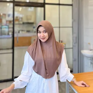 (Hijab 10pcs 100rb) jilbab bergo hamidah size M label akrilik menutup dada cantik lembut jersey premium kerudung pad busa tebal muslim cuci kering nyaman Instan Syari Sporty Panjang Santai Samping Variasi