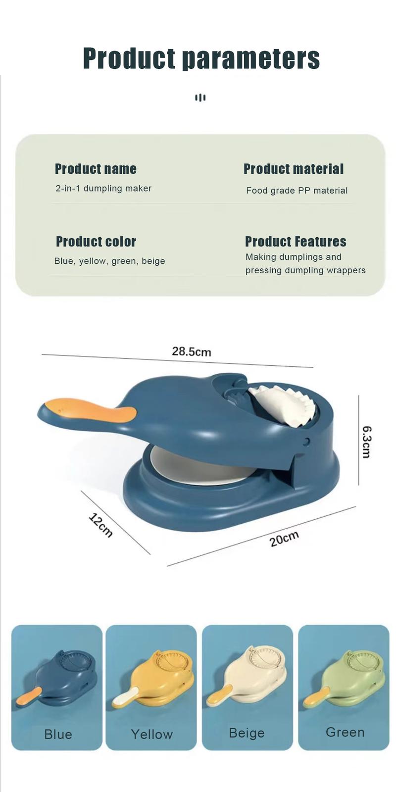 Product Introduction of <SeaWheat>Kitchen Acuan Karipap Dough Pressing Tools Set Dumpling Maker Mould Manual Press Penekan Kulit Wonton Kitchenware Utensils Alat Menekan Kulit Karipap Seawheat Manual Bergaya Penekan Wonton DIY Dapur 7