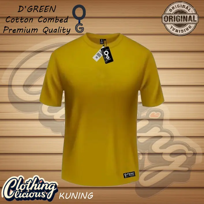 Baju Kaos Polos Lengan Pendek D'GREEN WHITE SOLID Cotton Combed 30s 150gsm untuk Pria dan Wanita - Sablon Distro Katun 6